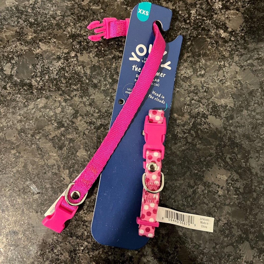 XXS Dog Collars - Pink